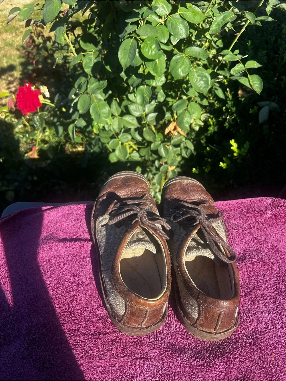 Keen Denver Mens Brown Woven Fabric Leather Outdoor Hippie Grunge Shoes Sz 9
